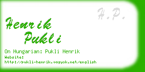 henrik pukli business card